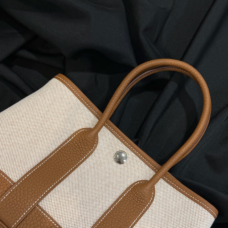 Hermes Mini Garden Party 金棕帆布 K刻-5