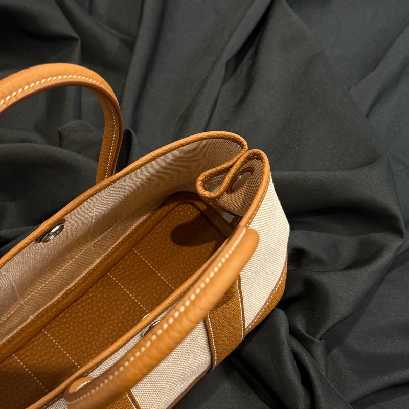 Hermes Mini Garden Party 金棕帆布 K刻-7