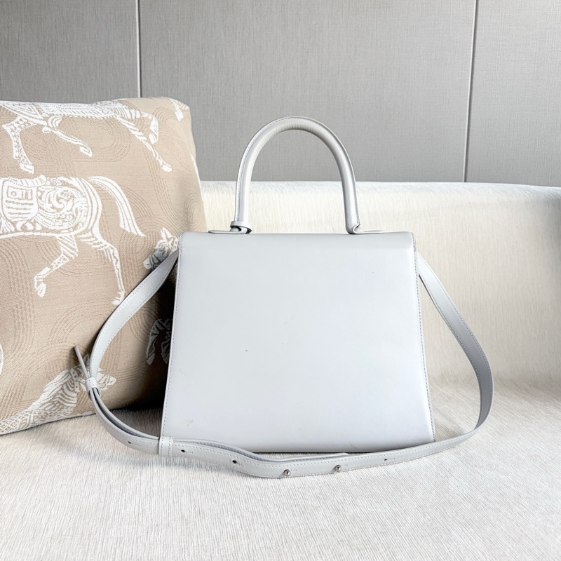 🌷帶保卡！Delvaux 德爾沃Brillant 手提單肩包 灰色銀扣-2