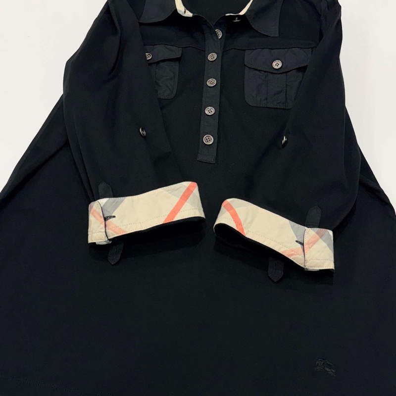 BURBERRY 藍標 刺繡大戰馬字母上衣-4