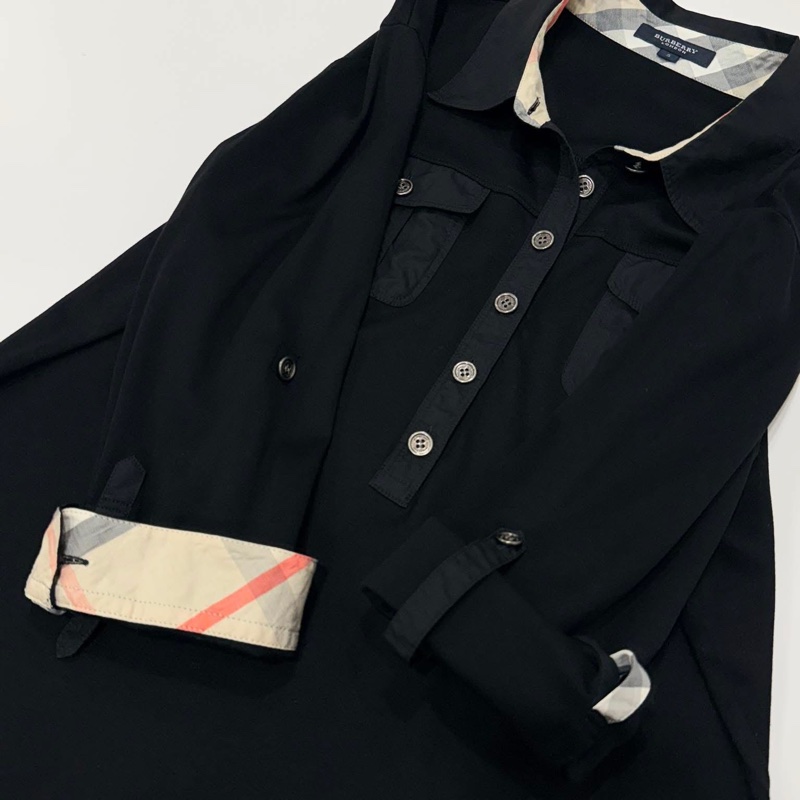 BURBERRY 藍標 刺繡大戰馬字母上衣-7