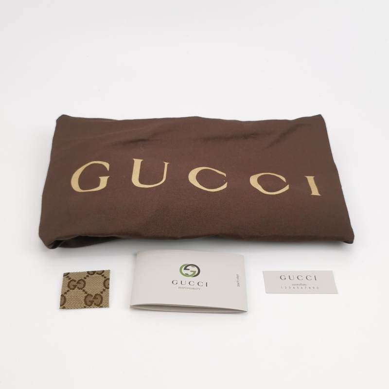 Gucci Sukey牛皮帆布雙G老花雙G吊飾單肩包-9