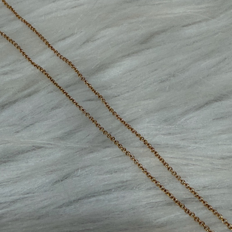 TIFFANY 蒂芬妮 750 黃K金 愛心 皇冠 KEY KEYS 鑰匙 心鎖 鑽石 項鍊 鍊-5
