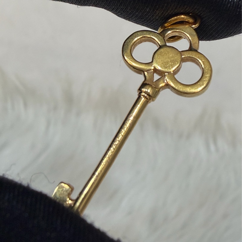TIFFANY 蒂芬妮 750 黃K金 愛心 皇冠 KEY KEYS 鑰匙 心鎖 鑽石 項鍊 鍊-13
