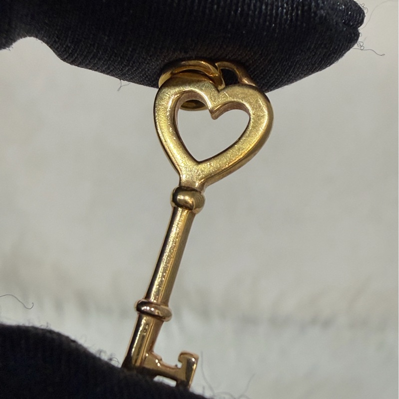 TIFFANY 蒂芬妮 750 黃K金 愛心 皇冠 KEY KEYS 鑰匙 心鎖 鑽石 項鍊 鍊-15