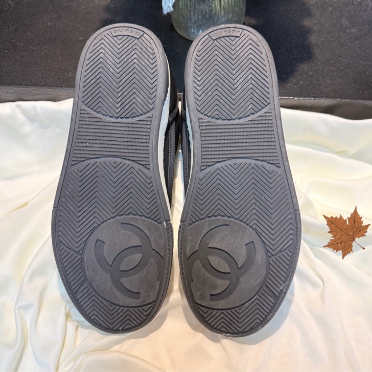 CHANEL/香奈兒 黑白熊貓雙C字母休閒鞋 36碼 99新-6