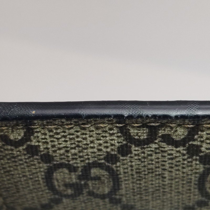 Gucci 牛皮虎頭雙G印花拉鍊手拿包-16