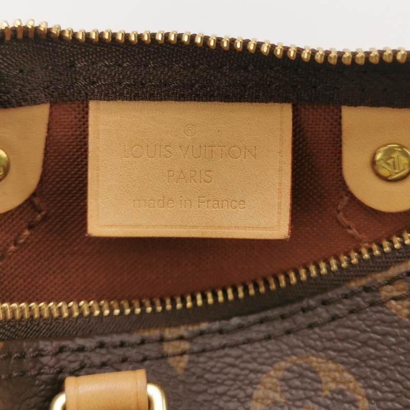 Louis Vuitton (LV) SpeedyNano植鞣革Monogram印花波士頓包斜背包肩肩包-7