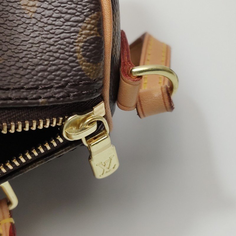 Louis Vuitton (LV) SpeedyNano植鞣革Monogram印花波士頓包斜背包肩肩包-9