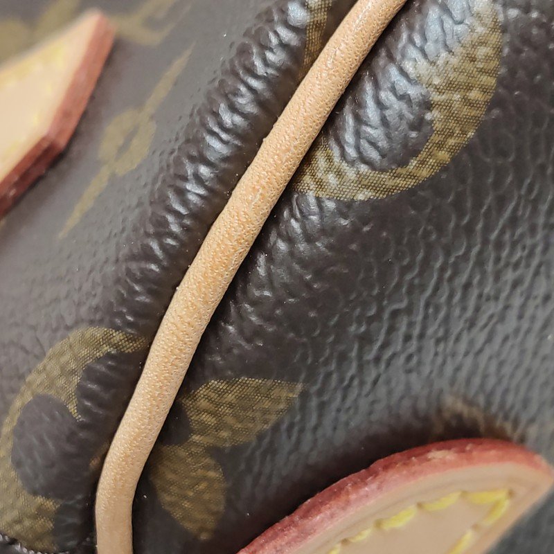 Louis Vuitton (LV) SpeedyNano植鞣革Monogram印花波士頓包斜背包肩肩包-12