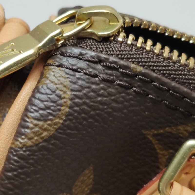 Louis Vuitton (LV) SpeedyNano植鞣革Monogram印花波士頓包斜背包肩肩包-14