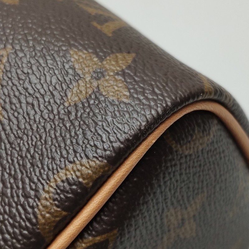 Louis Vuitton (LV) SpeedyNano植鞣革Monogram印花波士頓包斜背包肩肩包-16