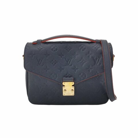 Louis Vuitton (LV) Pochette Metis中型牛皮壓花S-lock鎖扣郵差包斜挎包單肩包芯片款