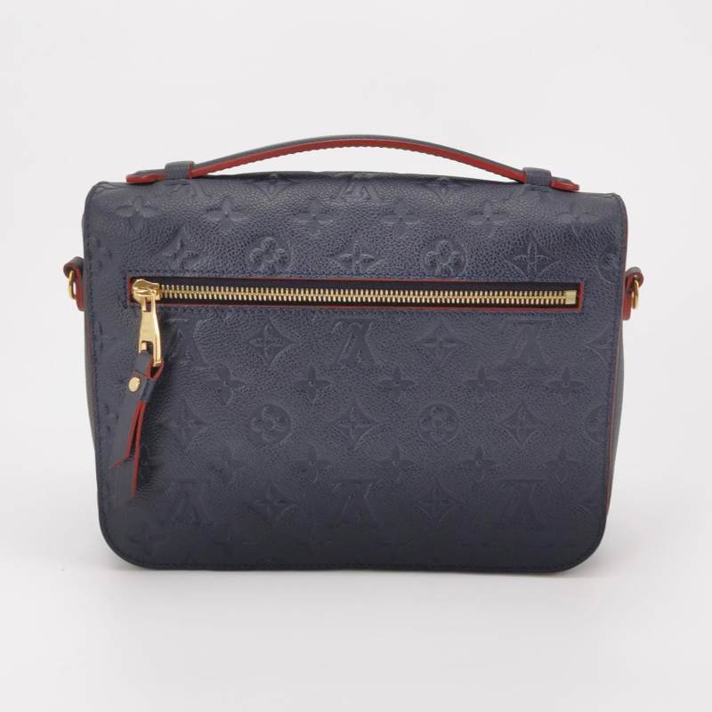 Louis Vuitton (LV) Pochette Metis中型牛皮壓花S-lock鎖扣郵差包斜挎包單肩包芯片款-4