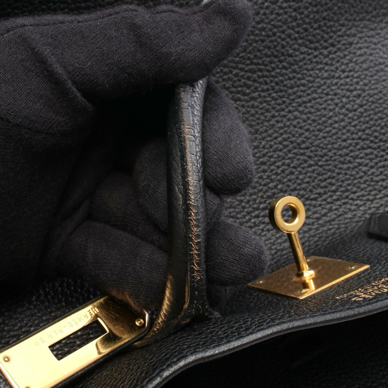 愛馬仕 Birkin 35 手提包,Togo 皮革,黑色,金色五金,二手,女士款-7