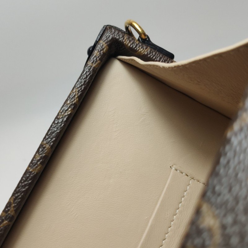 Louis Vuitton (LV) Petite Malle小盒子小號牛皮Monogram印花S-lock鎖扣斜挎包肩包-10