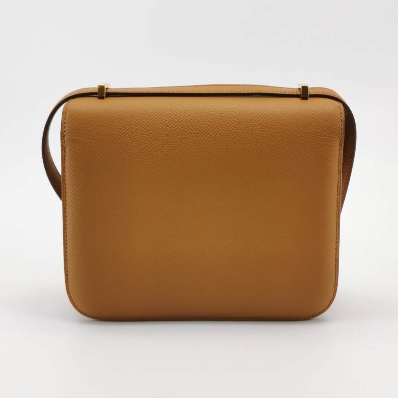 Hermes Constance康康19字母H扣斜背包單肩包Epsom牛皮金扣2S芝麻色Z刻-4