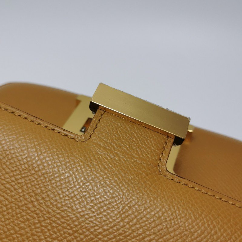 Hermes Constance康康19字母H扣斜背包單肩包Epsom牛皮金扣2S芝麻色Z刻-17