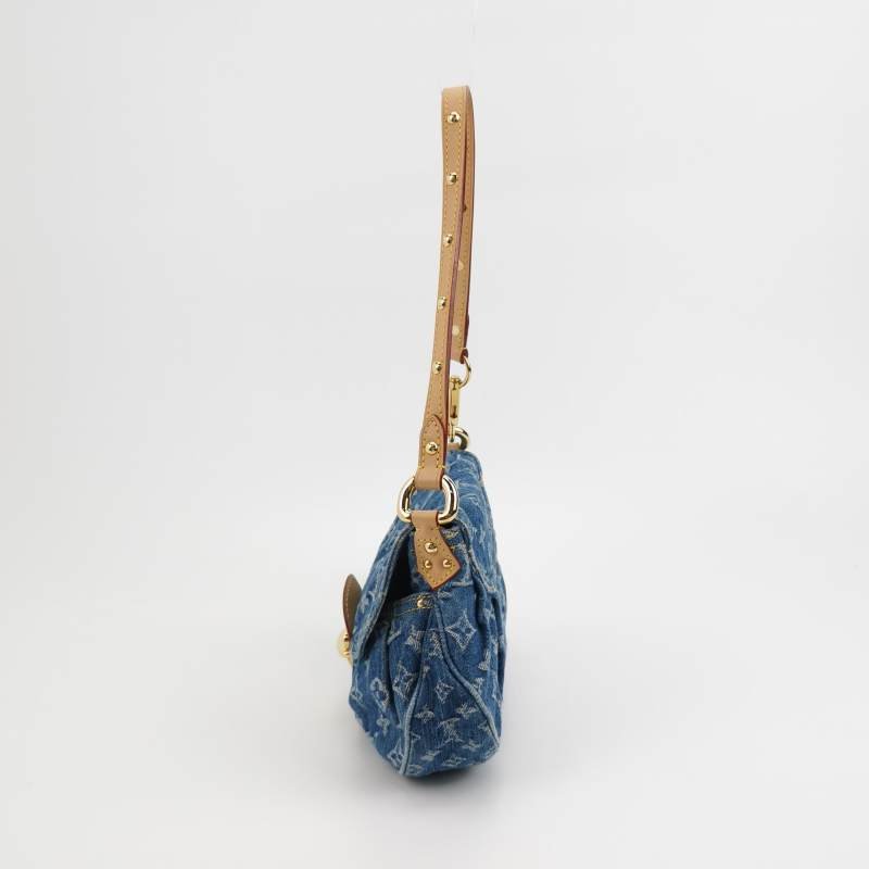 Louis Vuitton (LV) Sunset帆布植鞣革丹寧老花斜背包單肩包晶片款-2