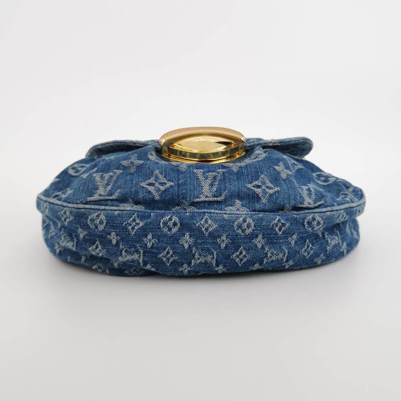 Louis Vuitton (LV) Sunset帆布植鞣革丹寧老花斜背包單肩包晶片款-5