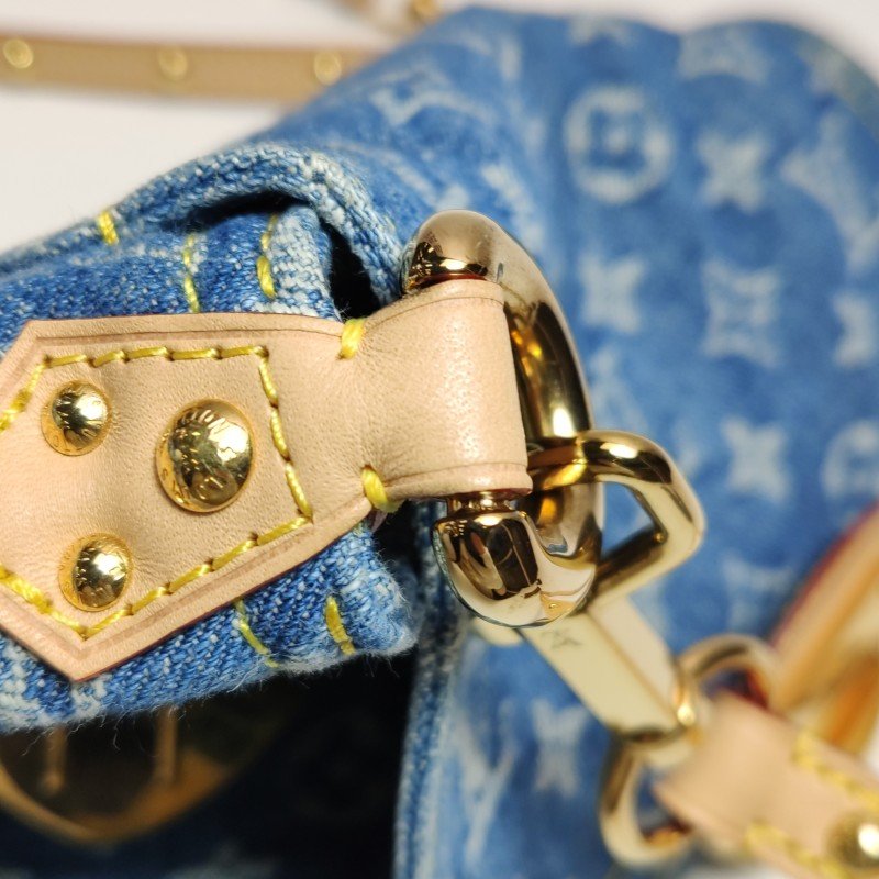 Louis Vuitton (LV) Sunset帆布植鞣革丹寧老花斜背包單肩包晶片款-12