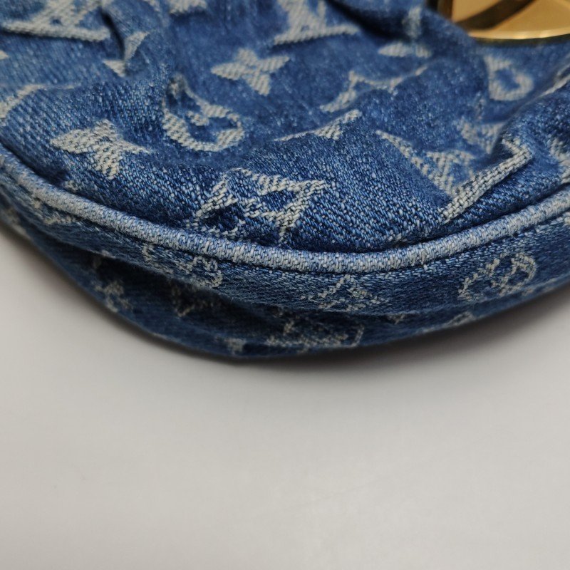 Louis Vuitton (LV) Sunset帆布植鞣革丹寧老花斜背包單肩包晶片款-14