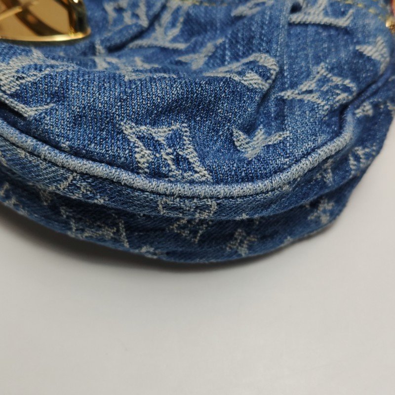 Louis Vuitton (LV) Sunset帆布植鞣革丹寧老花斜背包單肩包晶片款-15