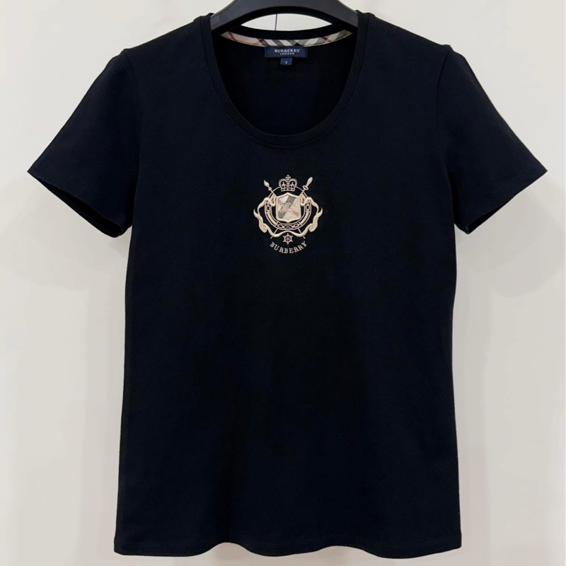 BURBERRY 倫敦 黑色金線刺繡徽章戰馬上衣-3