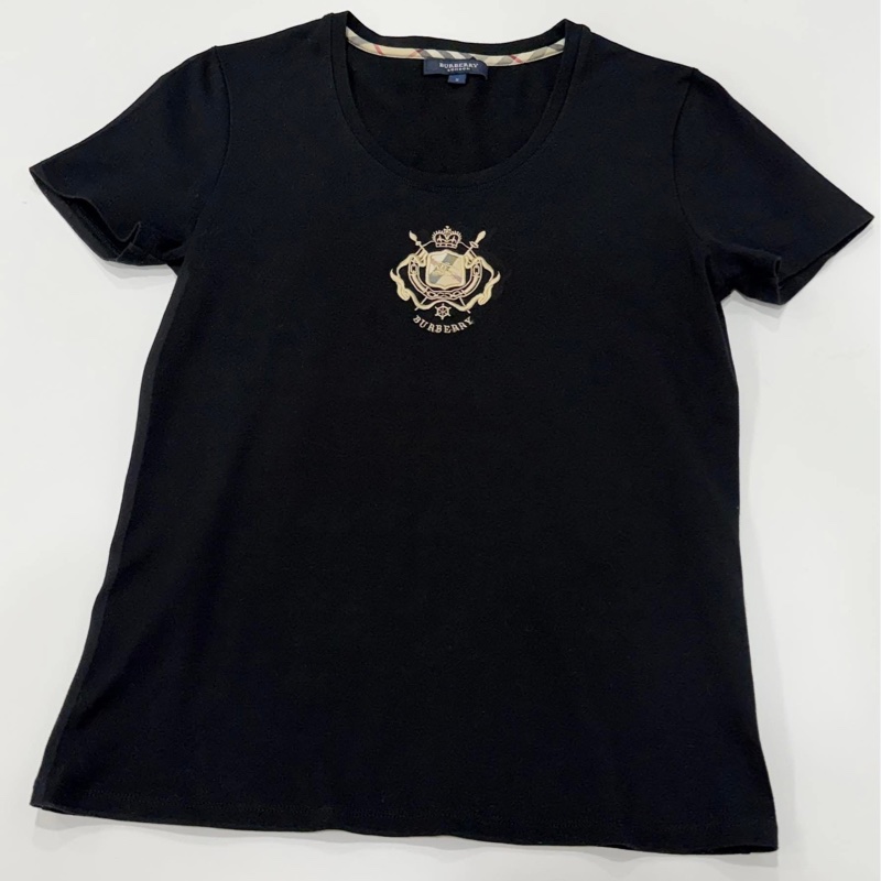 BURBERRY 倫敦 黑色金線刺繡徽章戰馬上衣-6