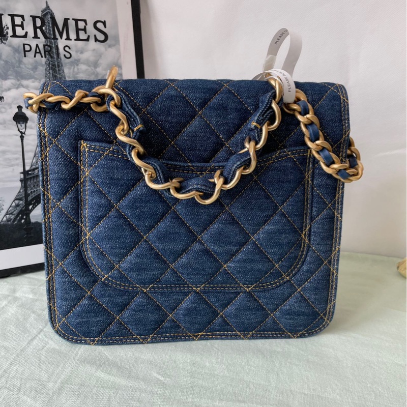 Chanel 23s 牛仔郵差包-1