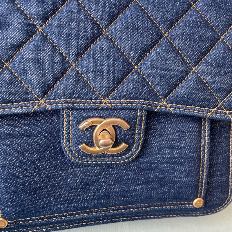 Chanel 23s 牛仔郵差包-7
