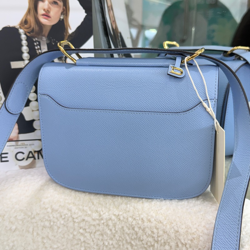 98新德爾沃/Delvaux Lingot 藍色斜挎包-1