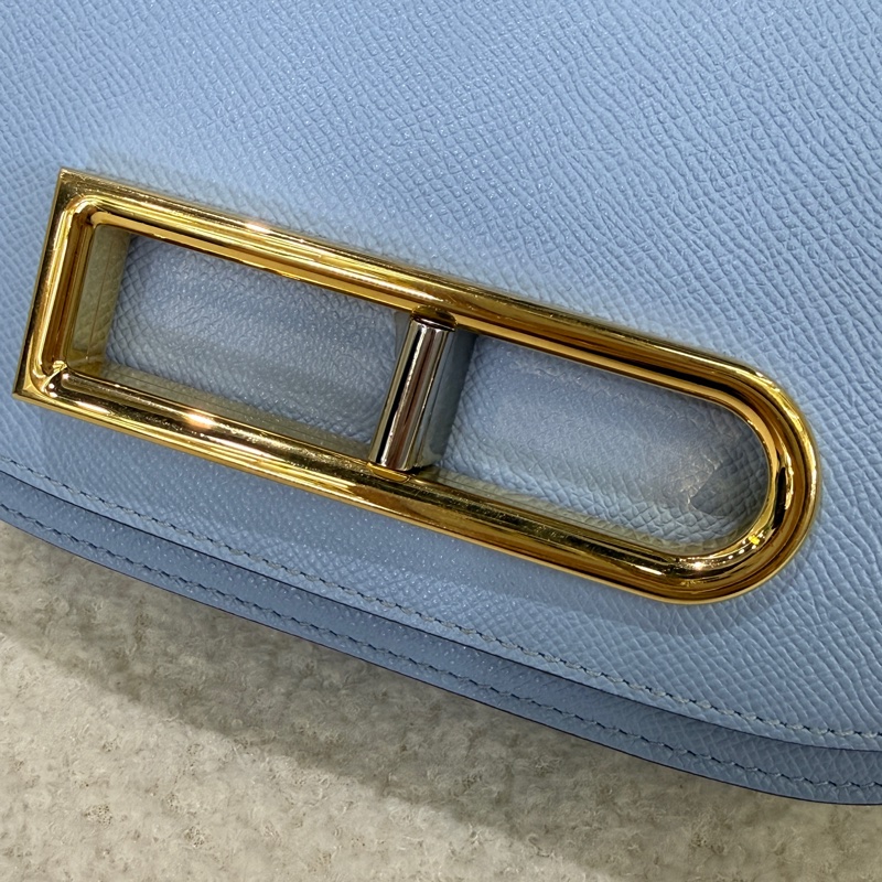 98新德爾沃/Delvaux Lingot 藍色斜挎包-3