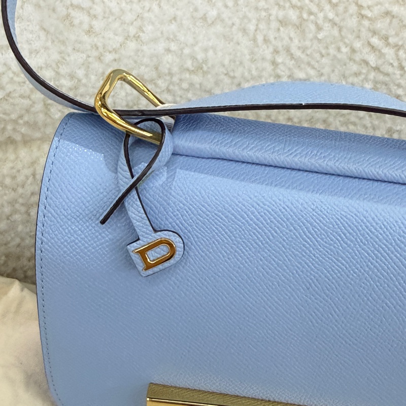 98新德爾沃/Delvaux Lingot 藍色斜挎包-4