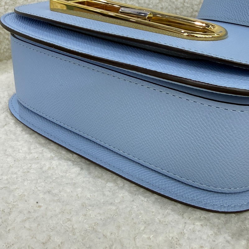 98新德爾沃/Delvaux Lingot 藍色斜挎包-5