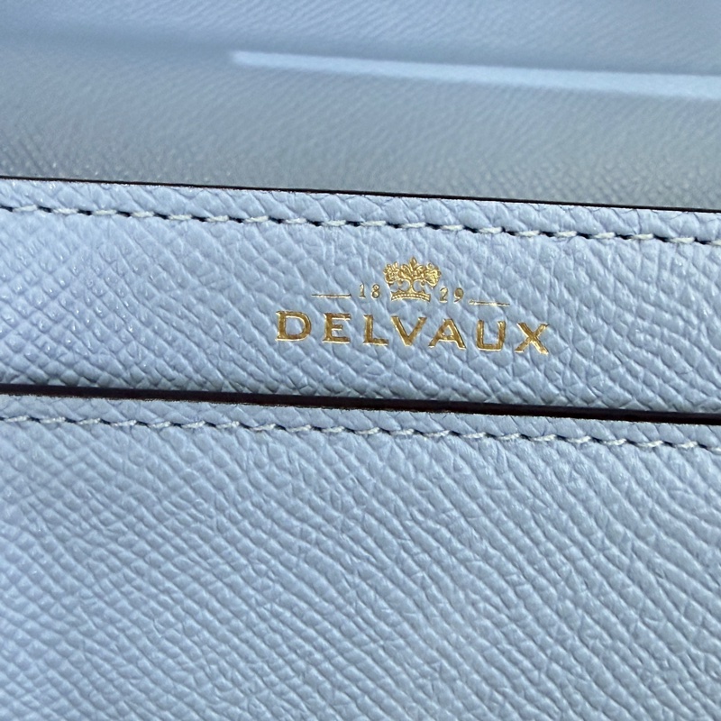 98新德爾沃/Delvaux Lingot 藍色斜挎包-7