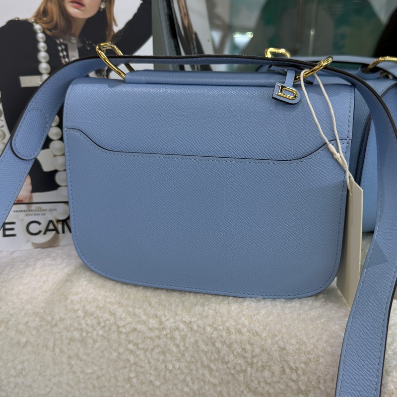 98新德爾沃/Delvaux Lingot 藍色斜挎包-10