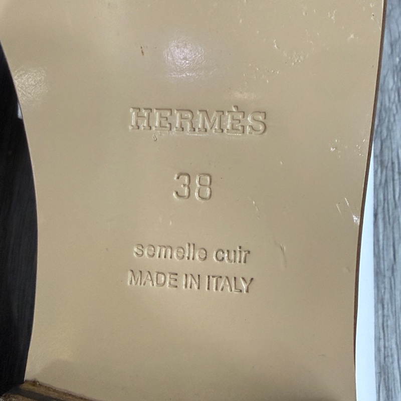 愛馬仕/Hermes Kelly樂福鞋白色皮鞋38碼-6