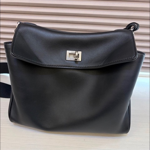 ✨ BALENCIAGA Rodeo 郵差包 小號｜黑色雙背帶男款