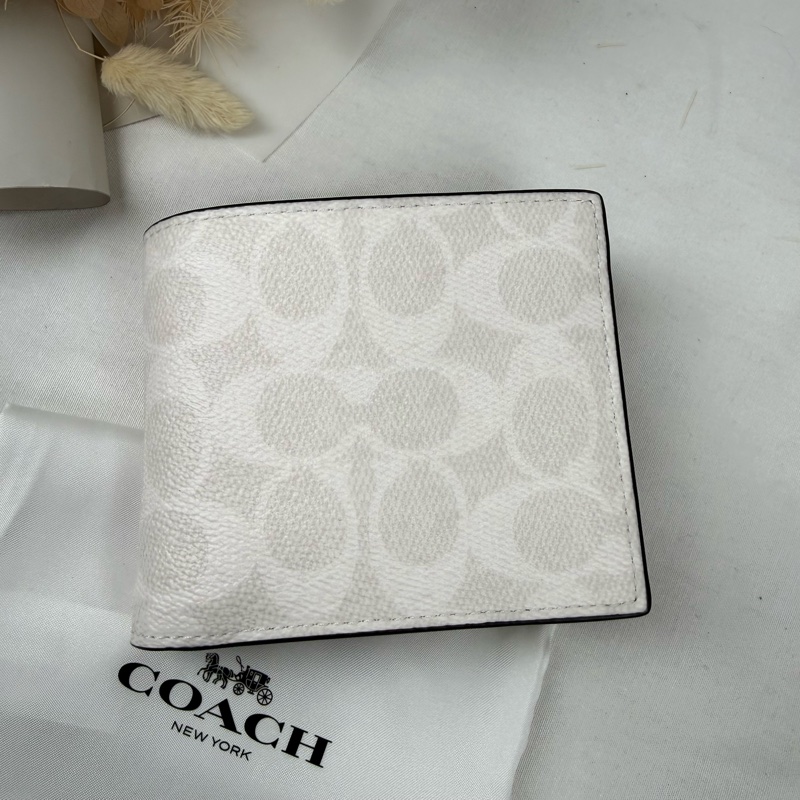 全新品 狀態良好 COACH 牛皮卡片夾-0