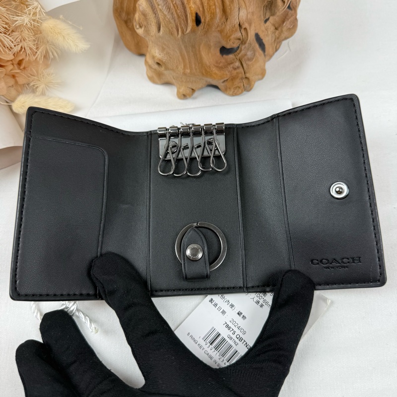 全新品 狀態良好 COACH 五鈎鑰匙包 鑰匙圈 男女適用-2