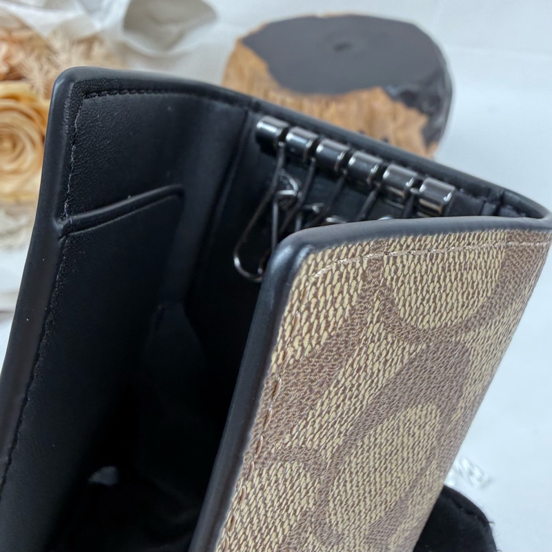 全新品 狀態良好 COACH 五鈎鑰匙包 鑰匙圈 男女適用-5