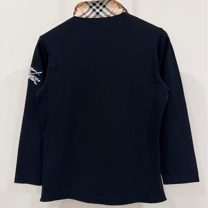 BURBERRY GOLF 黑色格紋領大戰馬上衣-2