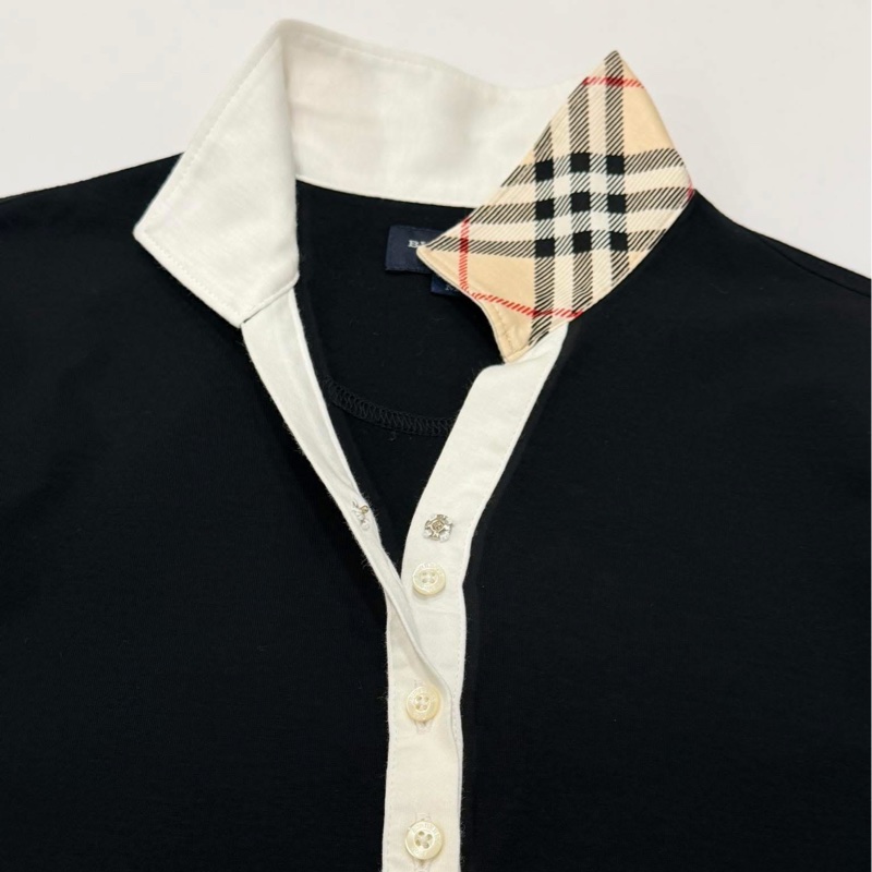 BURBERRY GOLF 黑色格紋領大戰馬上衣-4
