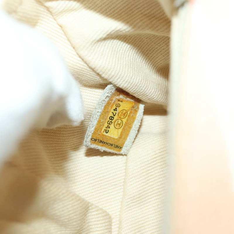 【日本直送】香奈兒 (CHANEL) Matelasse 鏈條肩背包 帆布 米色 金色 CC 標誌 Auth 177326SV-10