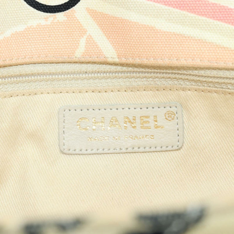【日本直送】香奈兒 (CHANEL) Matelasse 鏈條肩背包 帆布 米色 金色 CC 標誌 Auth 177326SV-20