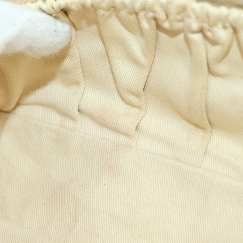 【日本直送】香奈兒 (CHANEL) Matelasse 鏈條肩背包 帆布 米色 金色 CC 標誌 Auth 177326SV-23