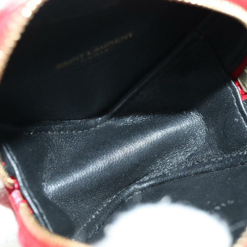【日本直送】SAINT LAURENT 愛心鏈單肩包 皮革 紅色 金色 正品 179049V-9