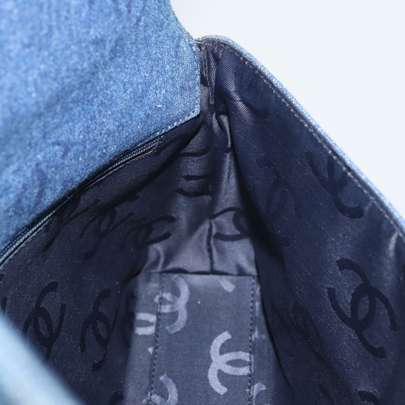 【日本直送】香奈兒手拿包 牛仔藍 銀色 CC 標誌 正品 178770SAV-20