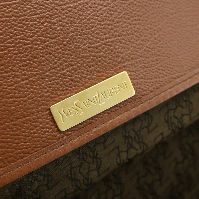 【日本直送】SAINT LAURENT 棕色金色皮革單肩包 正品 am11629A-16